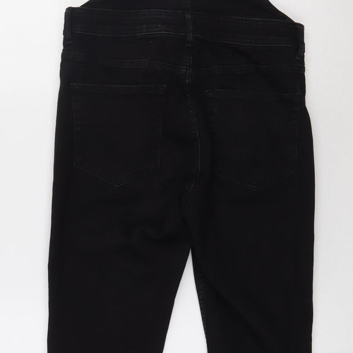 H&M Womens Black  Cotton Dungaree One-Piece Size 10  Buckle