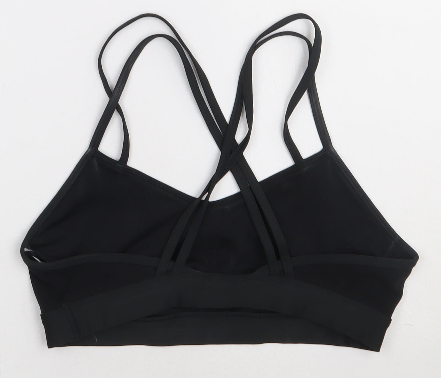 Reebok Womens Black  Polyester Cropped Tank Size S V-Neck Pullover