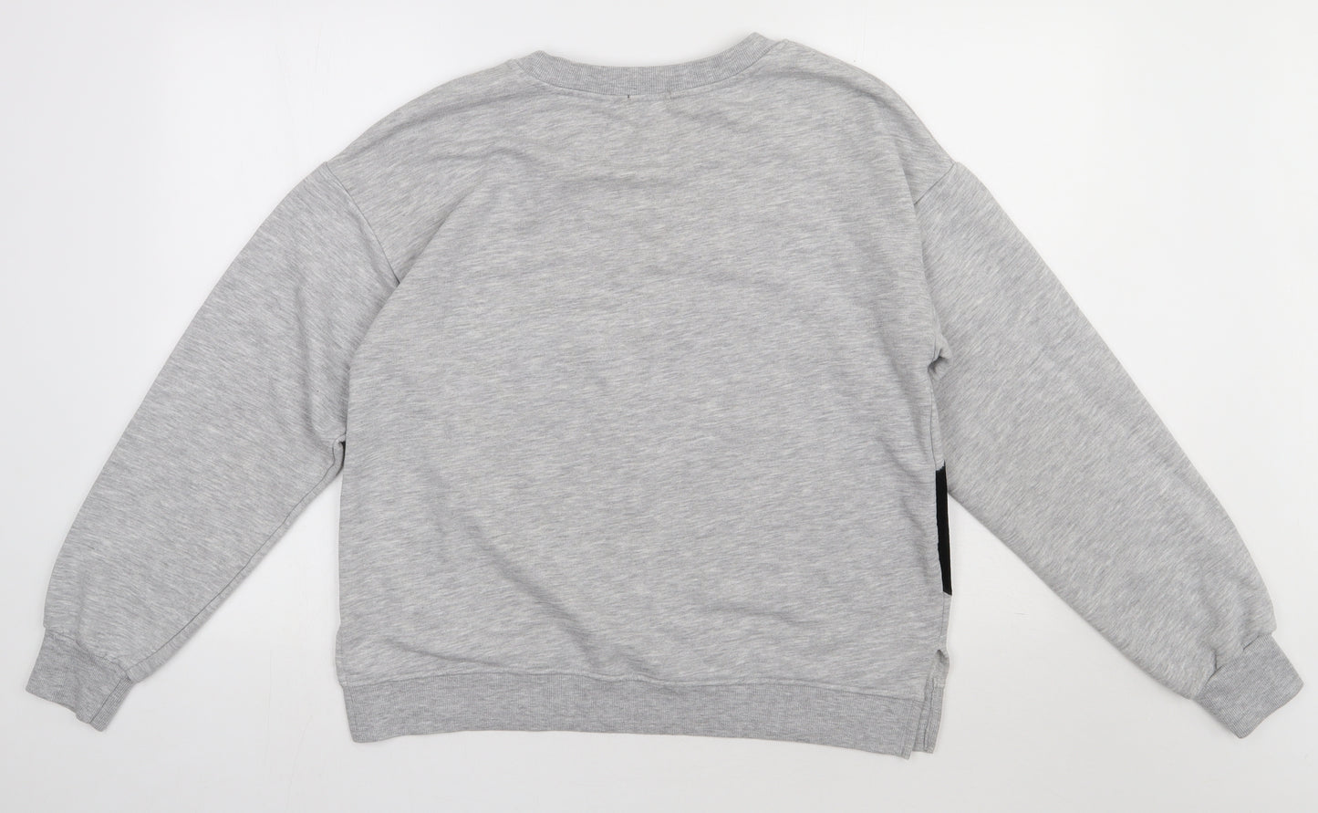 Bershka Womens Grey  Cotton Pullover Sweatshirt Size L  Pullover - Micky Mouse