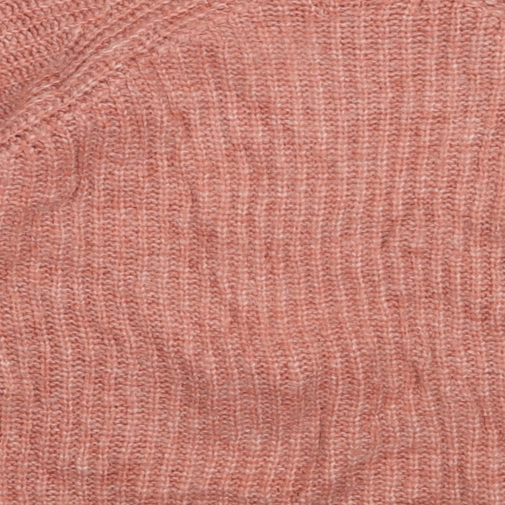 Preworn Womens Pink Argyle/Diamond Acrylic Pullover Sweatshirt Size M  Pullover