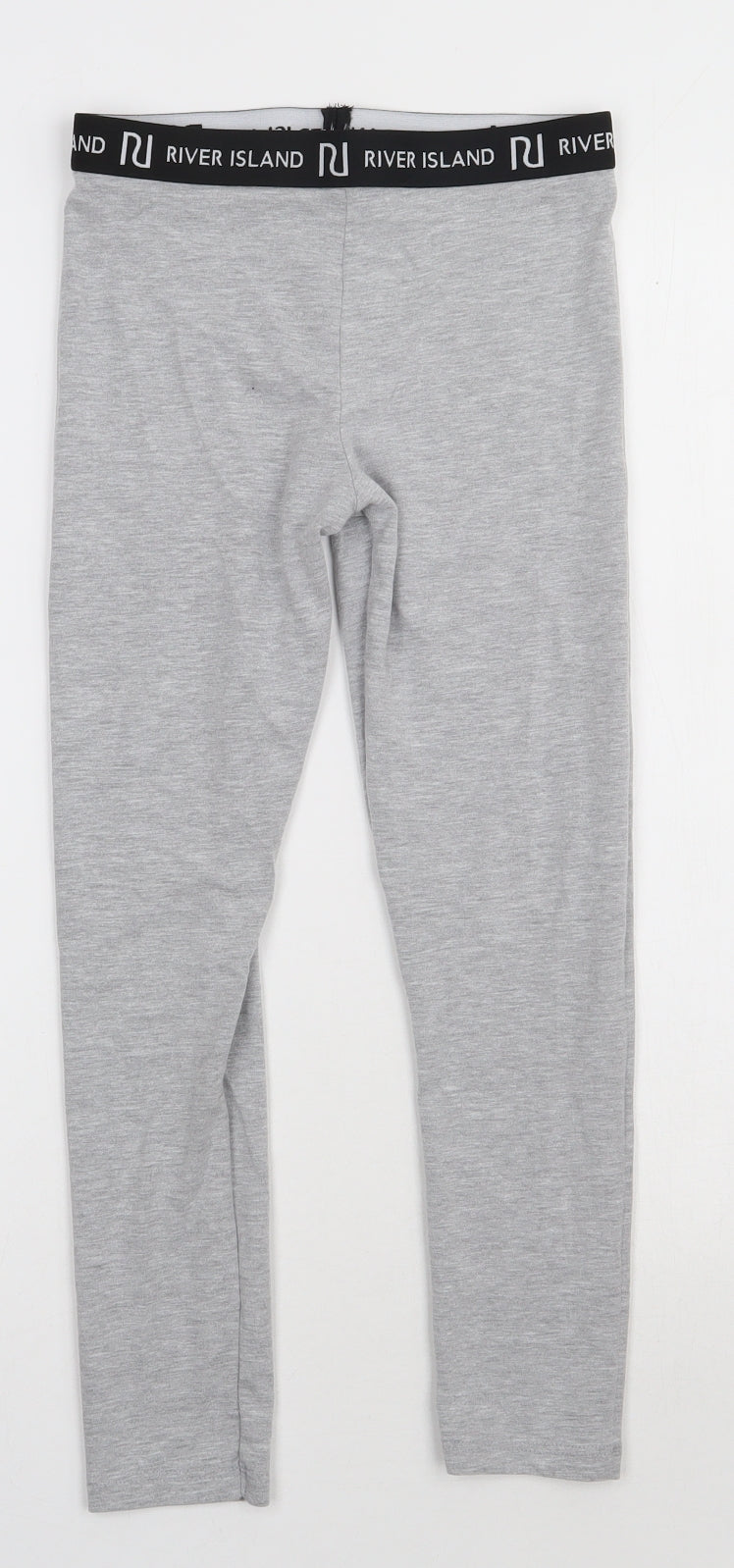 River Island Girls Grey  Cotton Capri Trousers Size 9 Years  Regular