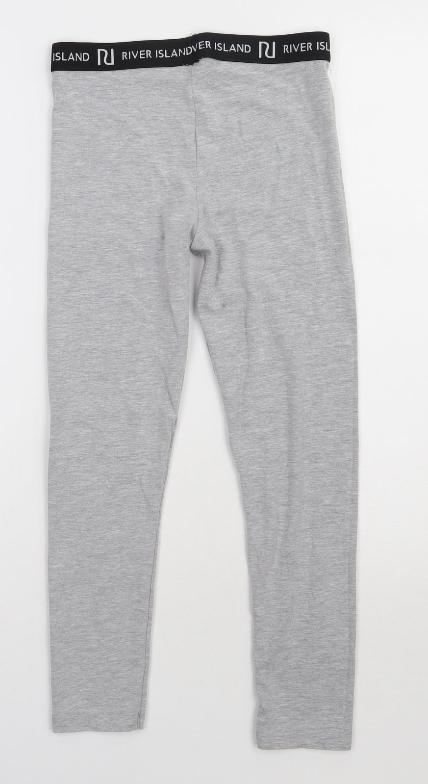 River Island Girls Grey  Cotton Capri Trousers Size 9 Years  Regular
