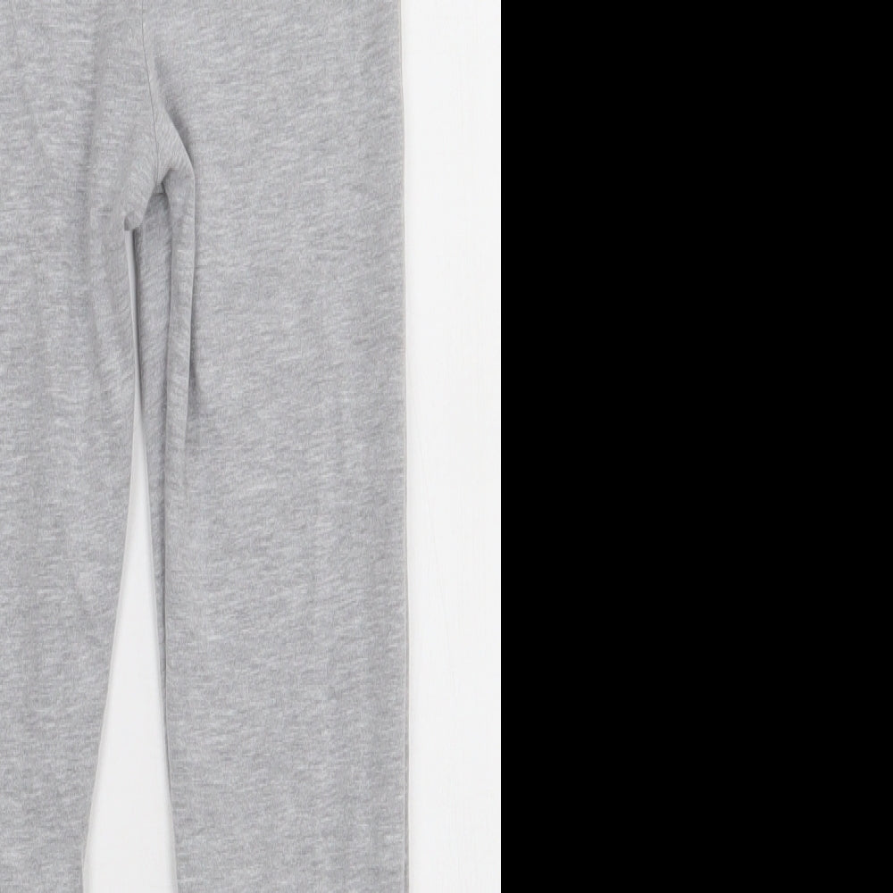 River Island Girls Grey  Cotton Capri Trousers Size 9 Years  Regular
