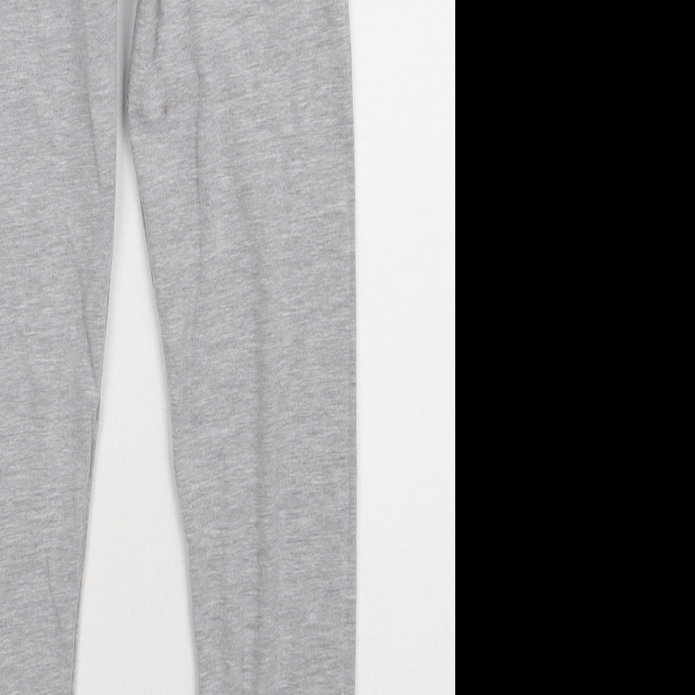 River Island Girls Grey  Cotton Capri Trousers Size 9 Years  Regular