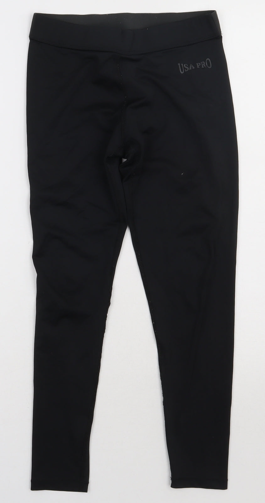 USA Pro Girls Black  Polyester Sweatpants Trousers Size 11-12 Years  Regular