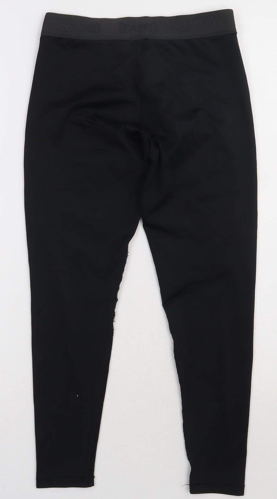 USA Pro Girls Black  Polyester Sweatpants Trousers Size 11-12 Years  Regular