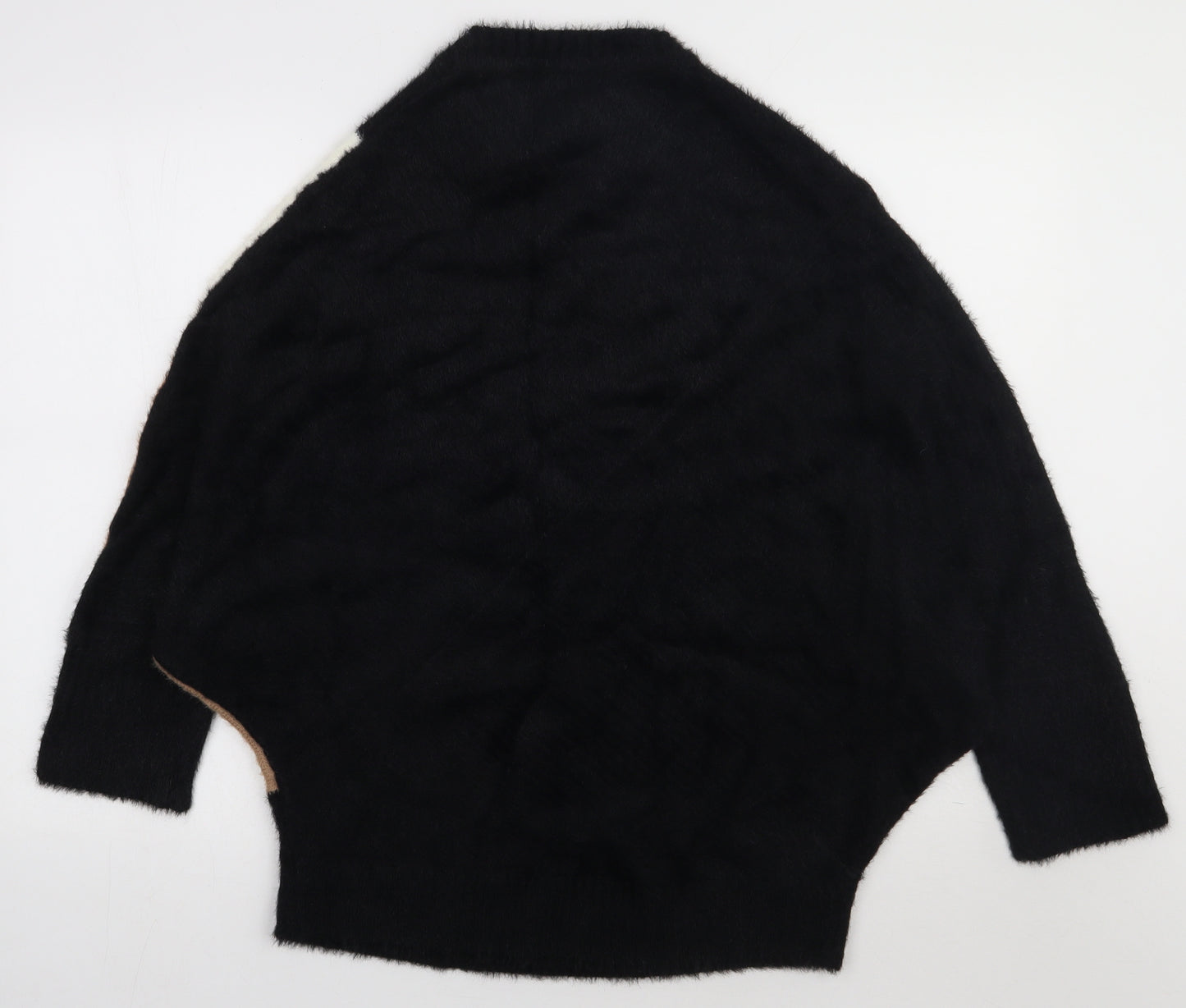 Peacocks Womens Brown Argyle/Diamond Nylon Pullover Sweatshirt Size M  Pullover