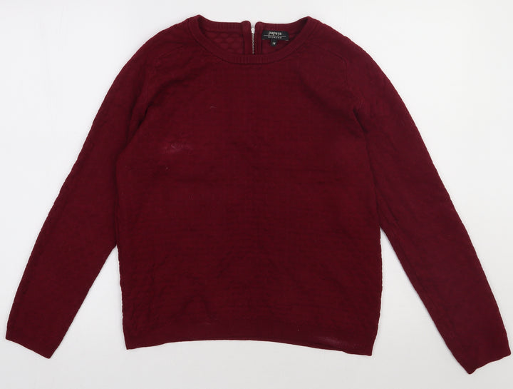 Matalan Womens Purple Viscose Pullover Sweatshirt Size 14 Zip