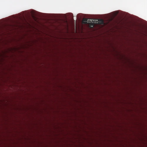 Matalan Womens Purple  Viscose Pullover Sweatshirt Size 14  Zip