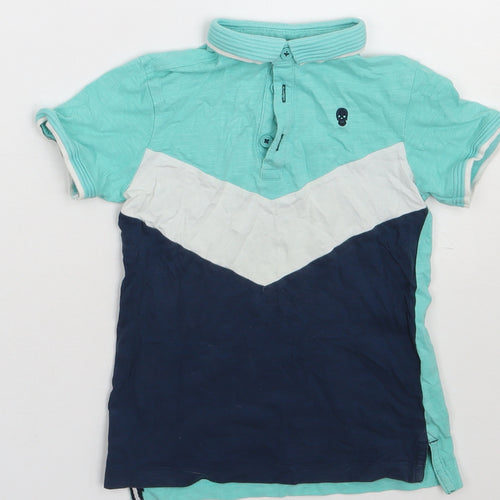 Matalan Boys Green  Cotton Basic Polo Size 5 Years Collared Button