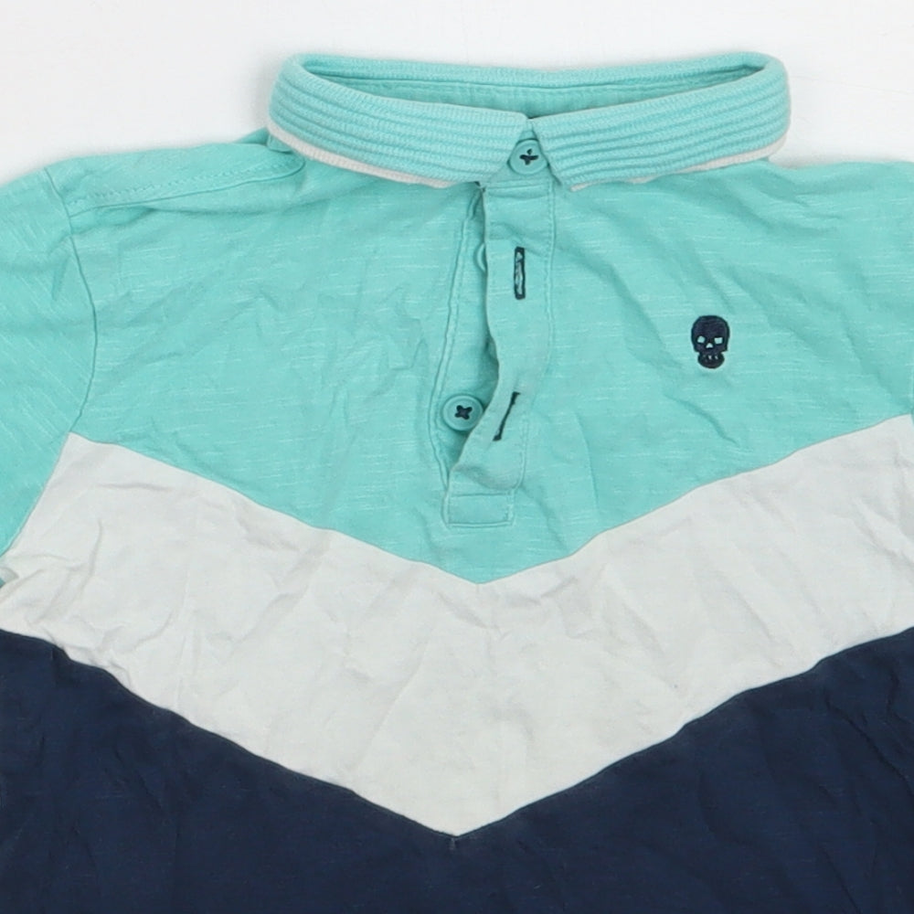 Matalan Boys Green  Cotton Basic Polo Size 5 Years Collared Button