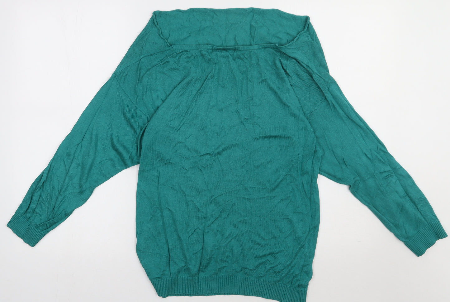 Warehouse Womens Green  Viscose Pullover Sweatshirt Size 10  Pullover