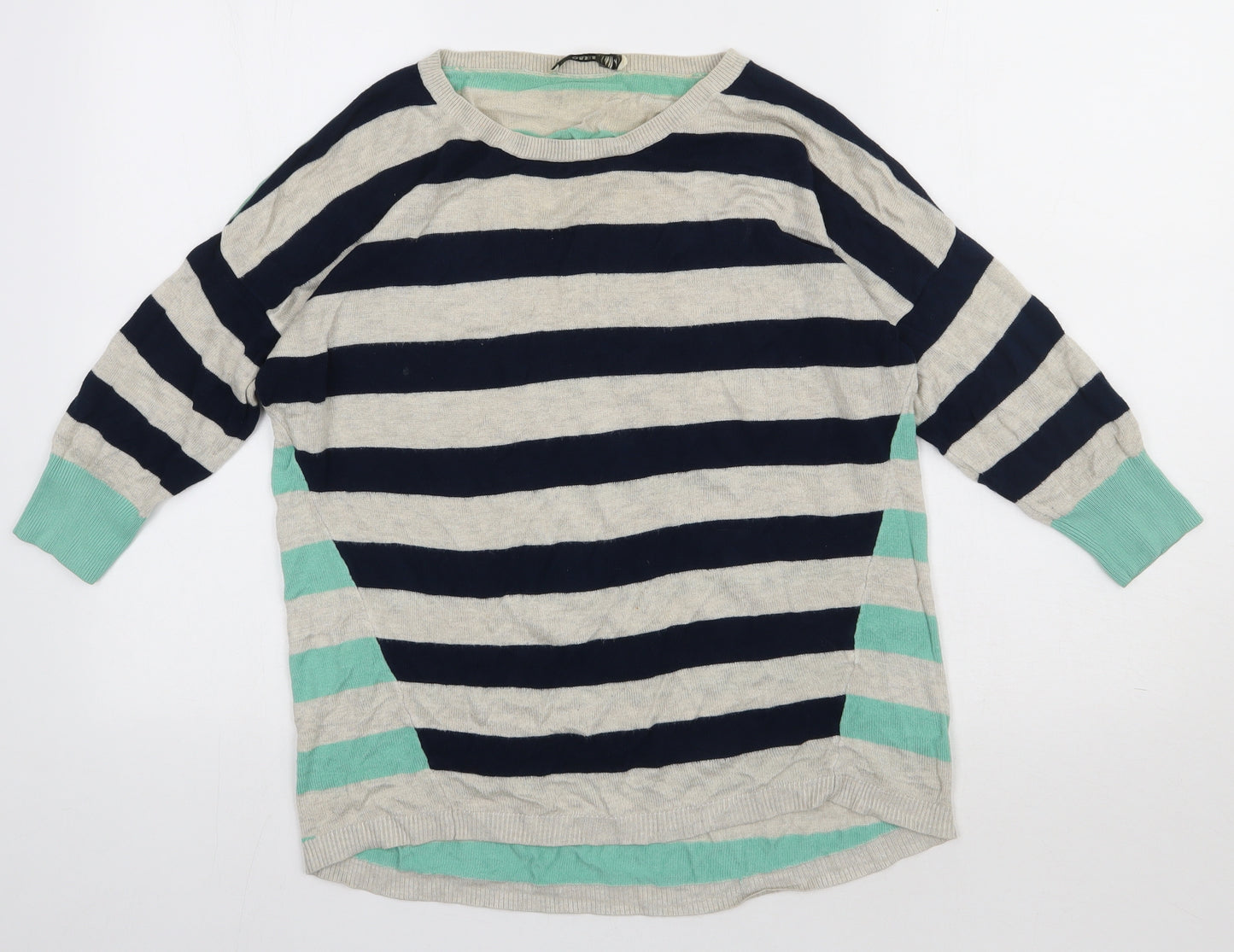 Oasis Womens Beige Striped Viscose Pullover Sweatshirt Size M  Pullover