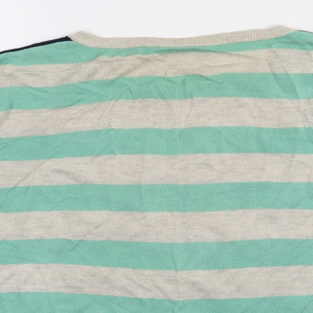 Oasis Womens Beige Striped Viscose Pullover Sweatshirt Size M  Pullover