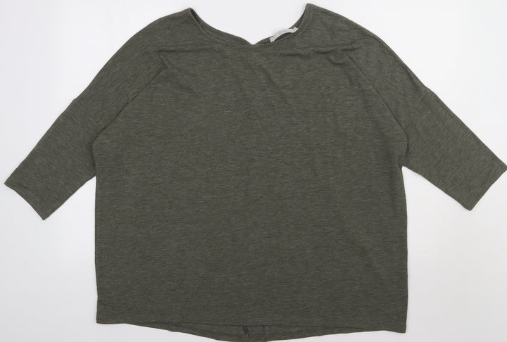 George Womens Green Polyester Pullover Sweatshirt Size 16 Pullover