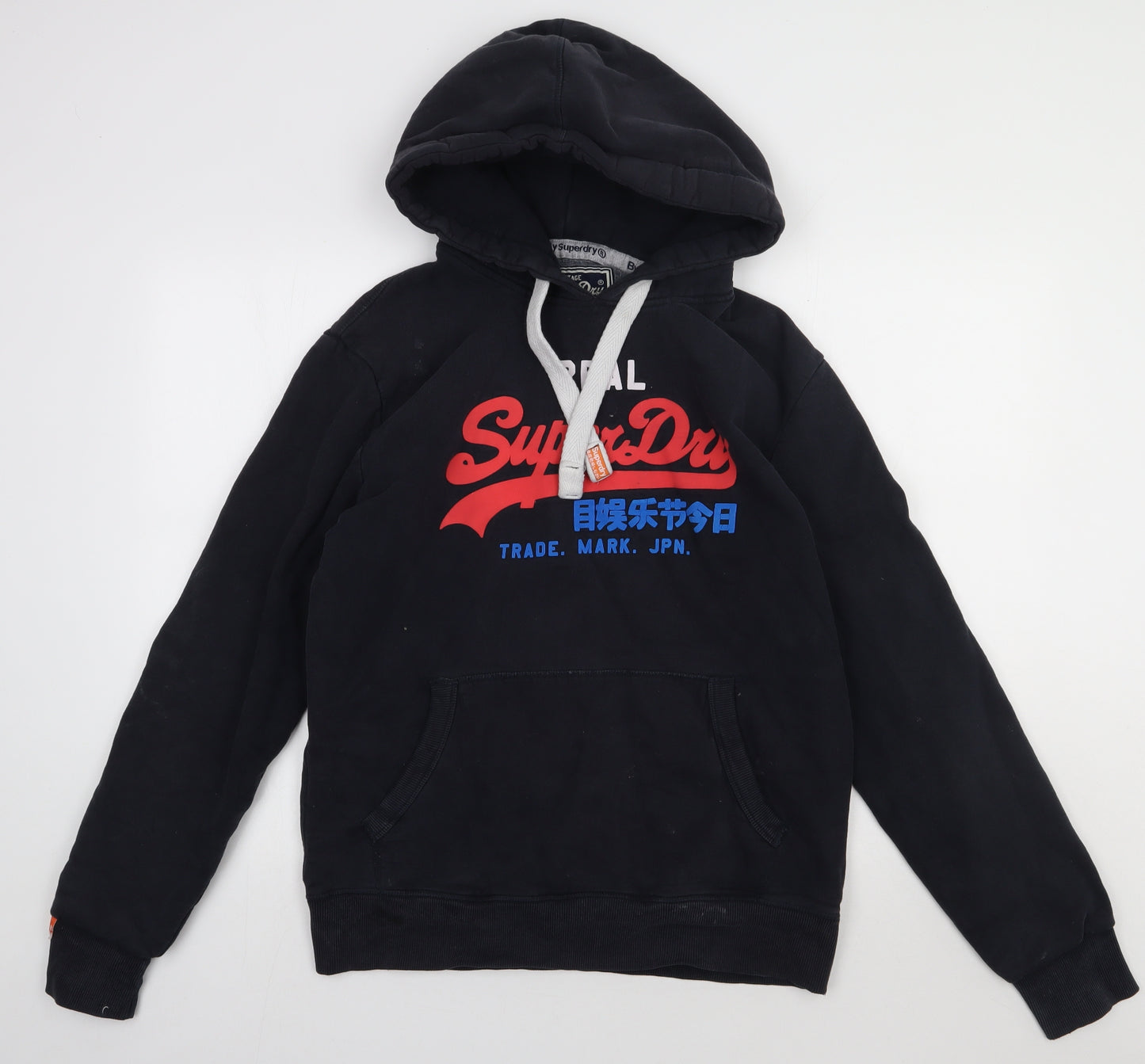 Superdry Mens Black  Cotton Pullover Hoodie Size XL