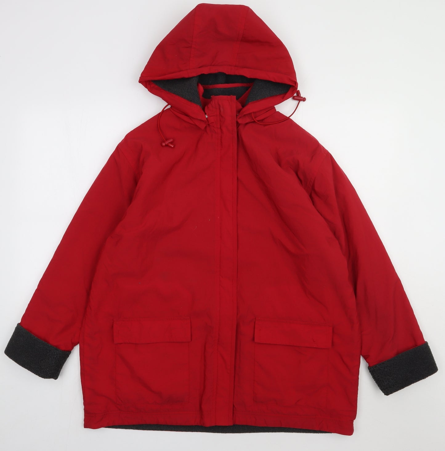 Marks and Spencer Womens Red   Overcoat Coat Size 14  Zip - Reversable