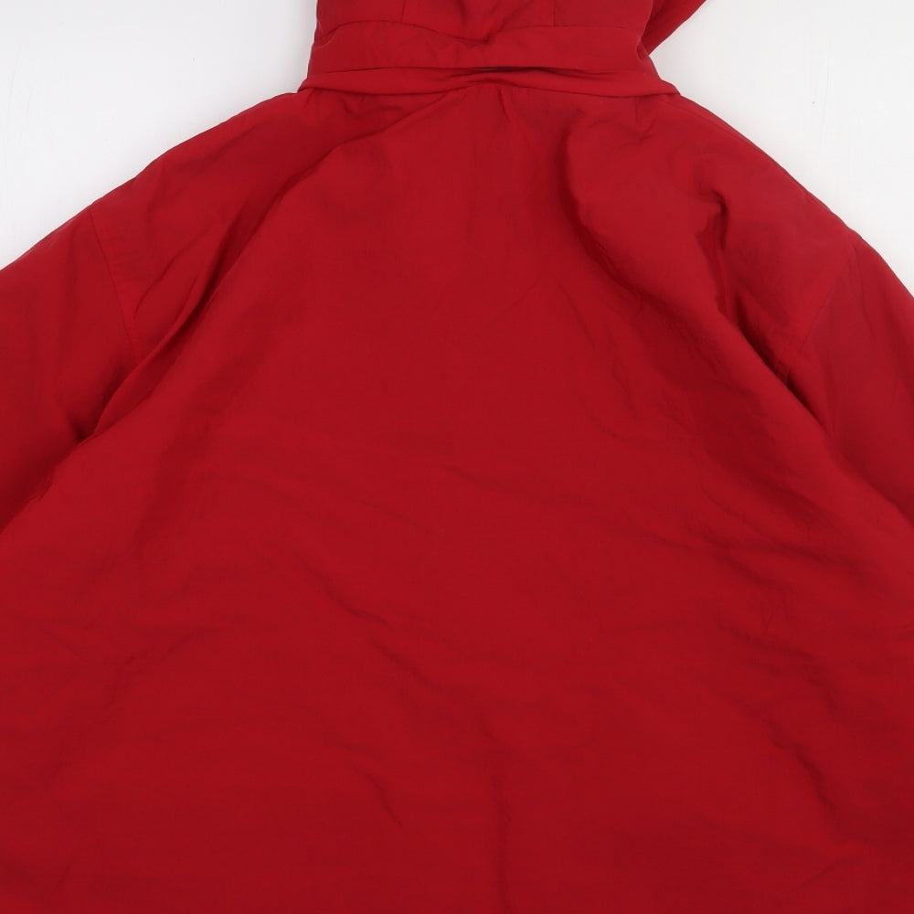 Marks and Spencer Womens Red   Overcoat Coat Size 14  Zip - Reversable