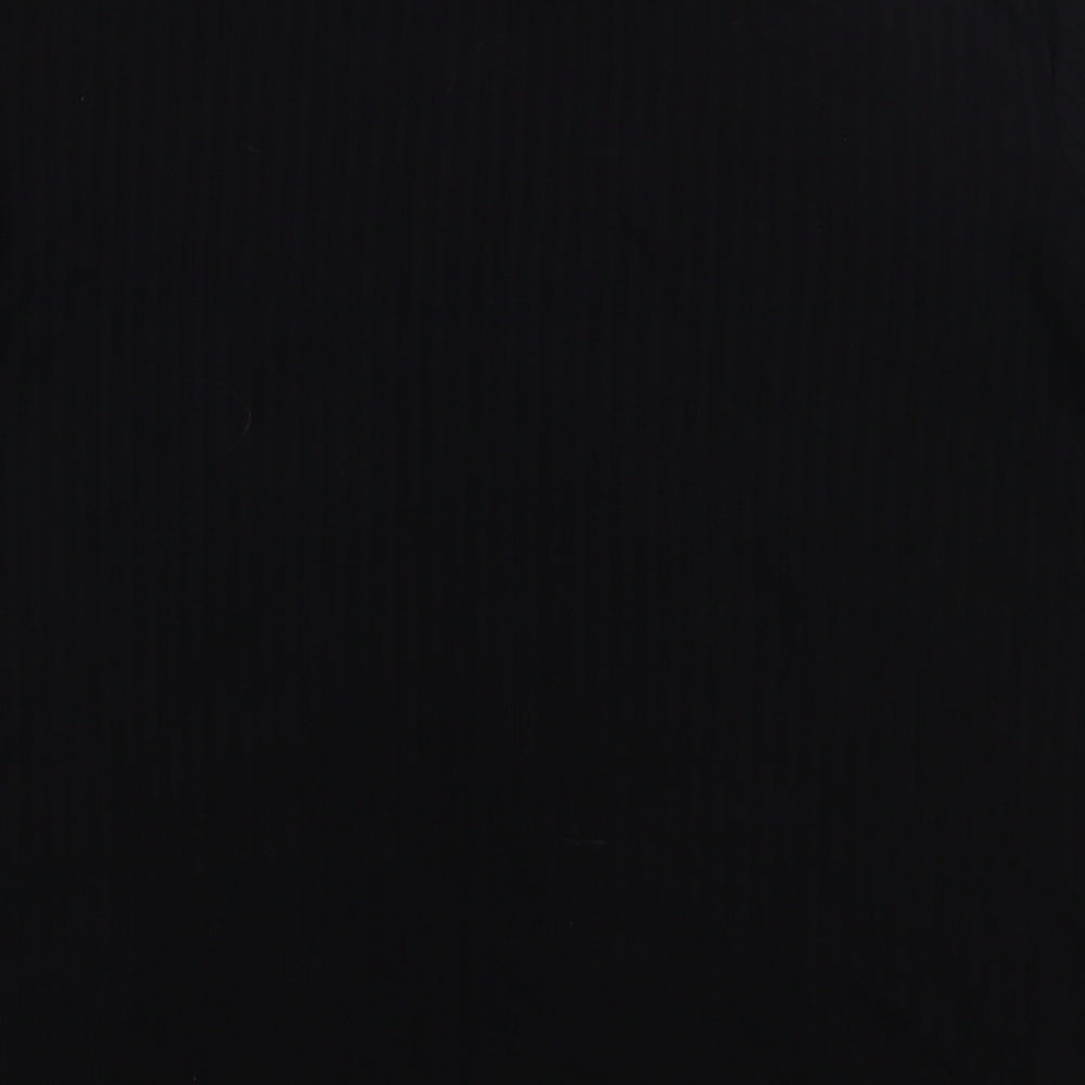 NEXT Womens Black  Viscose Basic T-Shirt Size 14 Crew Neck