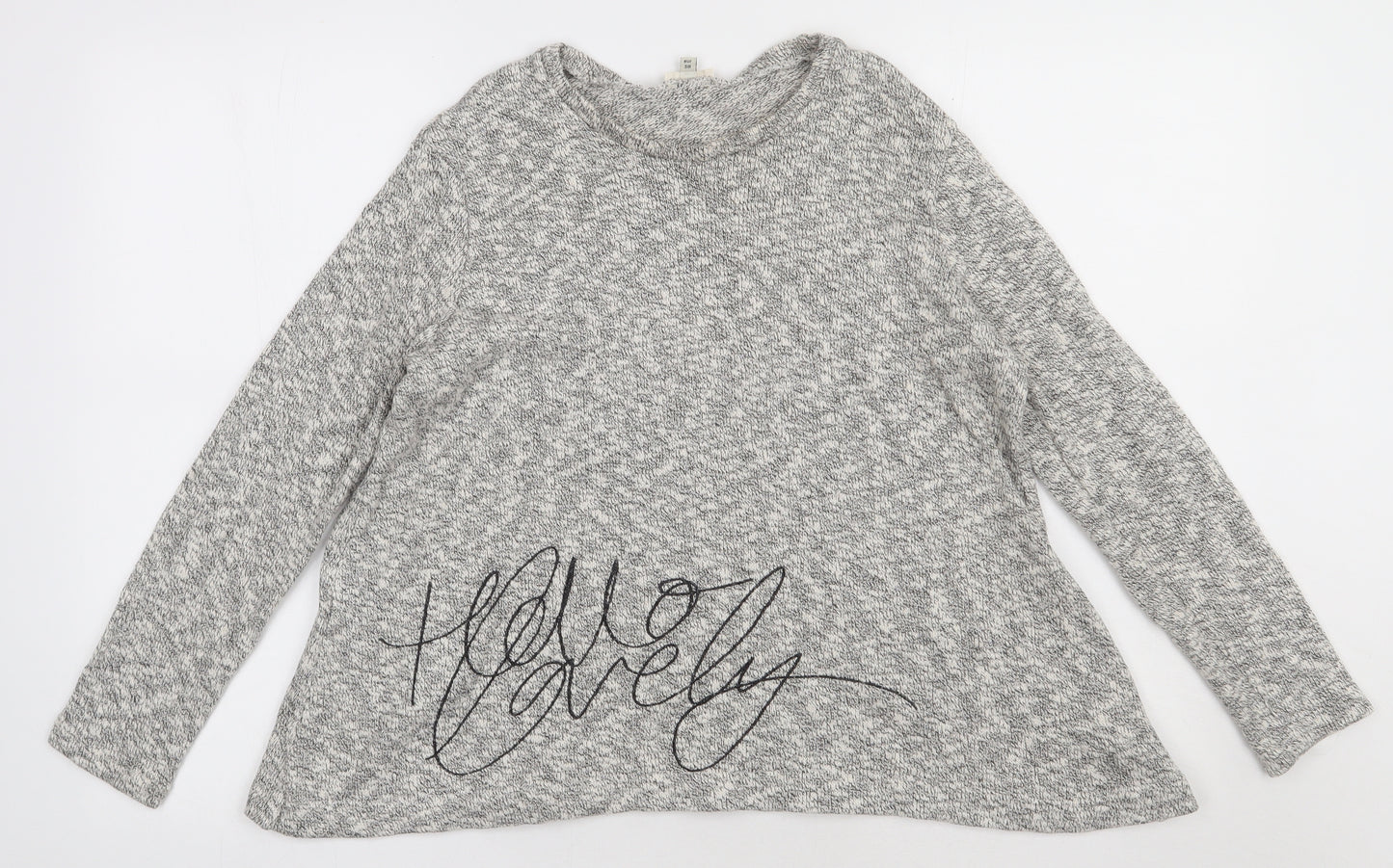River Island Womens Beige  Cotton Pullover Sweatshirt Size 12  Pullover