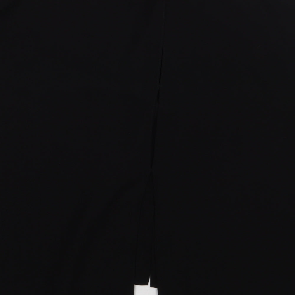 River Island Womens Black  Polyester Basic Button-Up Size 10 Collared - cold Shoulder