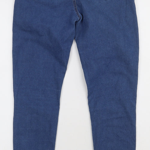 momokrom Womens Blue  Cotton Skinny Jeans Size 12 L30 in Regular Button