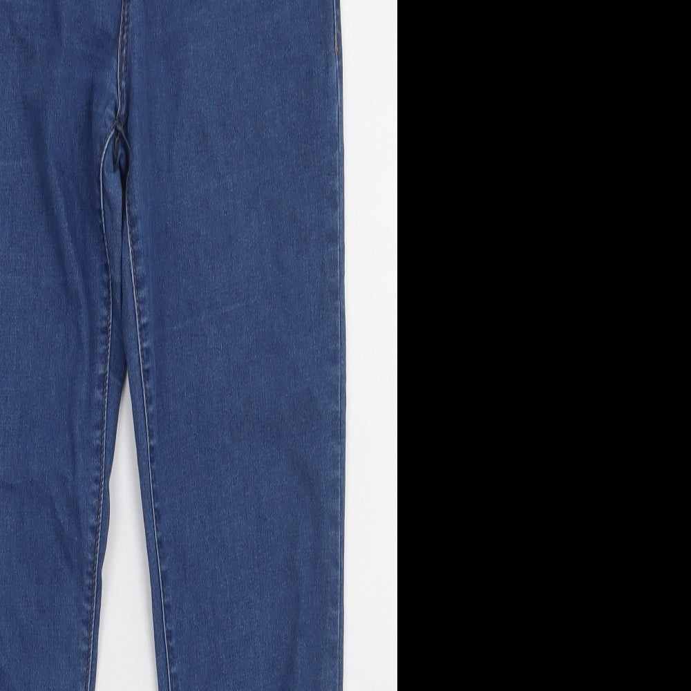 momokrom Womens Blue  Cotton Skinny Jeans Size 12 L30 in Regular Button