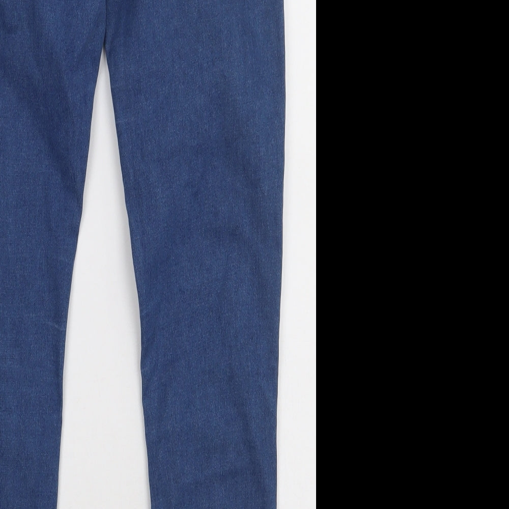 momokrom Womens Blue  Cotton Skinny Jeans Size 12 L30 in Regular Button