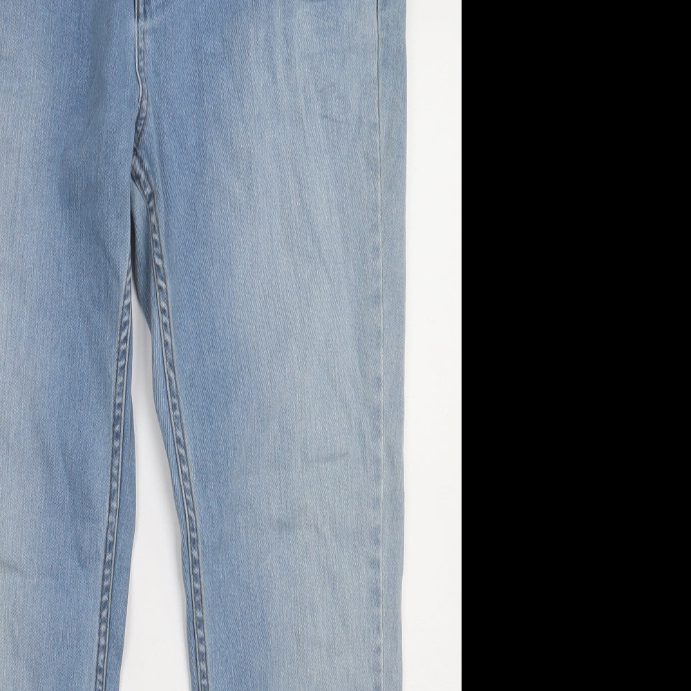 Oasis Womens Blue  Cotton Straight Jeans Size 16 L30 in Regular Button