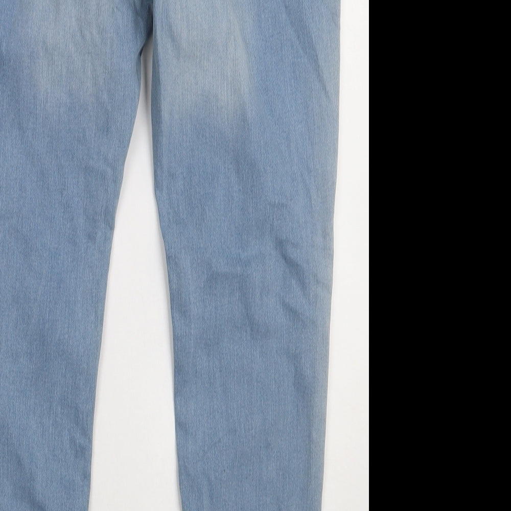 Oasis Womens Blue  Cotton Straight Jeans Size 16 L30 in Regular Button