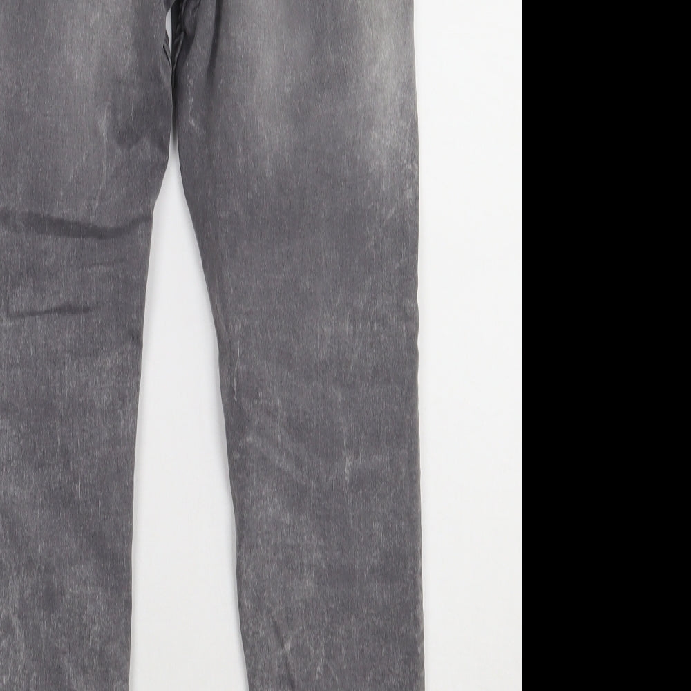 Primark Mens Grey  Cotton Straight Jeans Size 36 L28 in Regular Button