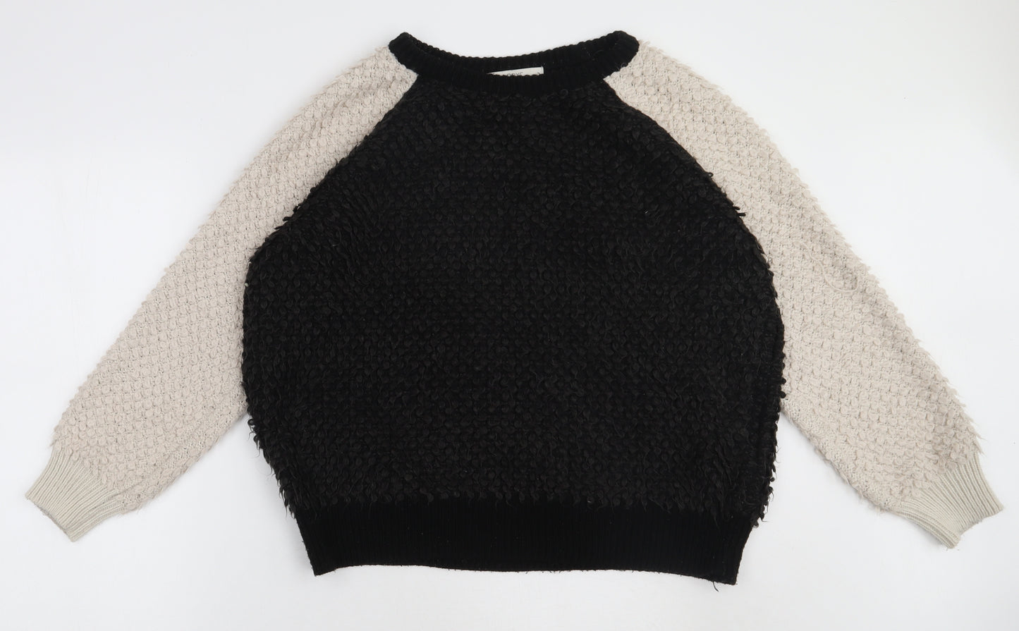NEXT Womens Black  Acrylic Pullover Sweatshirt Size 12  Pullover