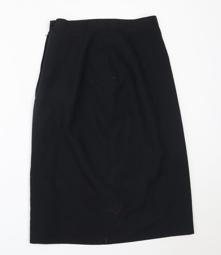 E.A.S Womens Black Polyester Straight & Pencil Skirt Size 10