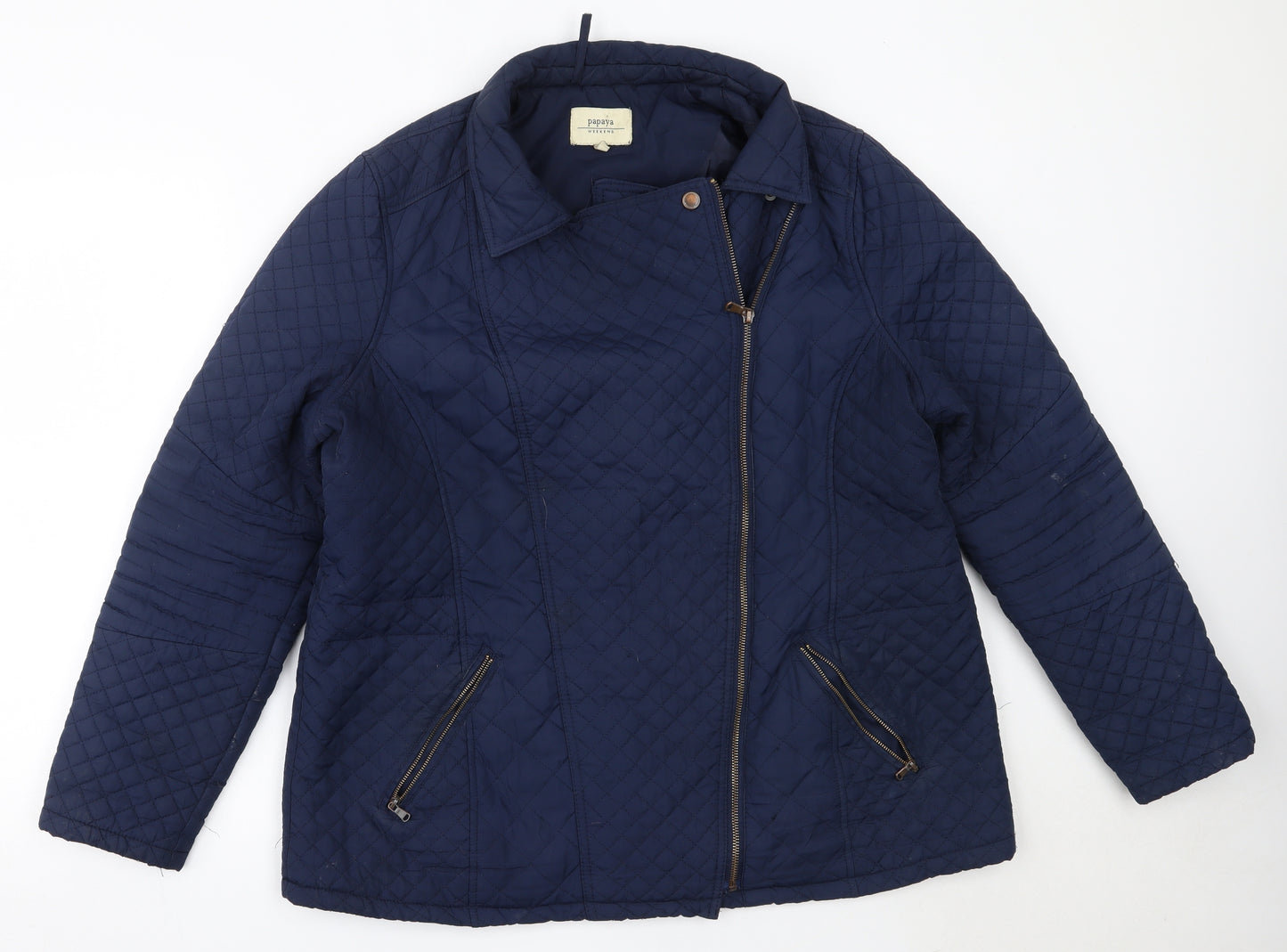 Matalan Womens Blue   Quilted Coat Size 18