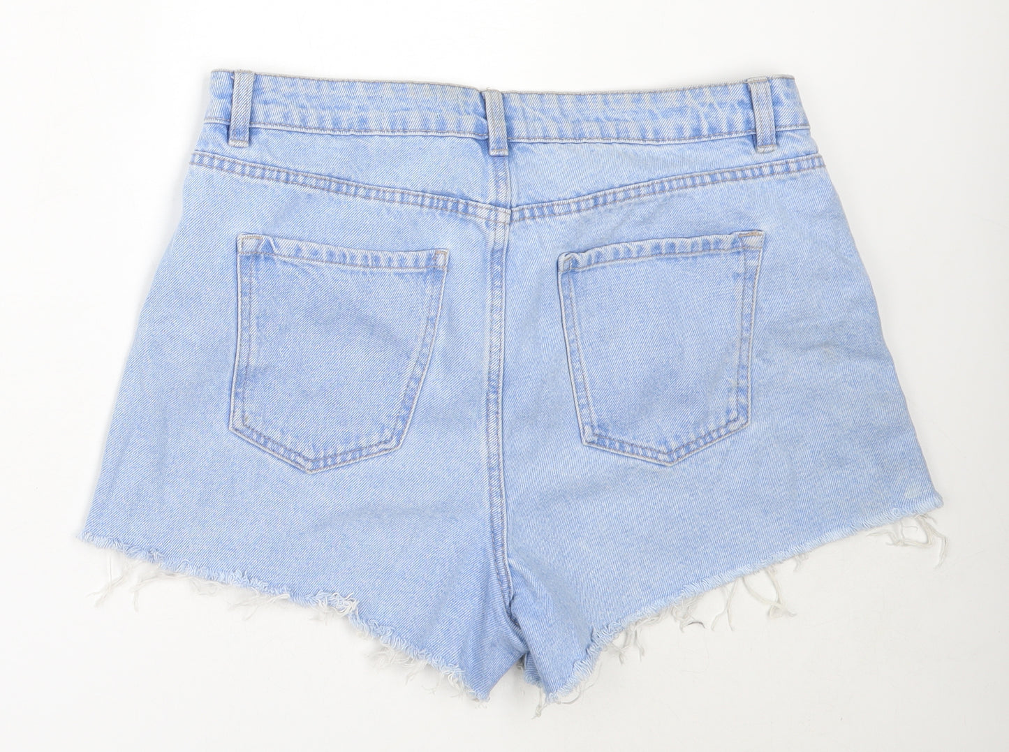New Look Womens Blue  Cotton Hot Pants Shorts Size 14  Regular
