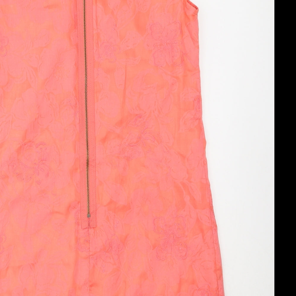 AX Paris Womens Pink  Cotton Shift  Size 12  Round Neck