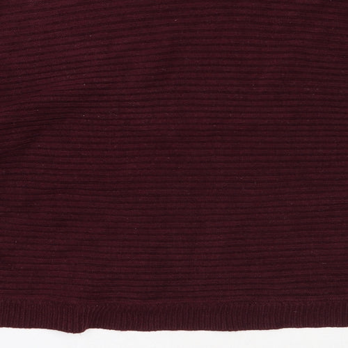 New Look Womens Purple Round Neck  Acrylic Pullover Jumper Size M