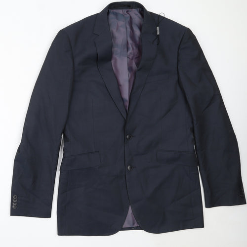 Taylor & Wright Mens Blue  Polyester Jacket Blazer Size 38