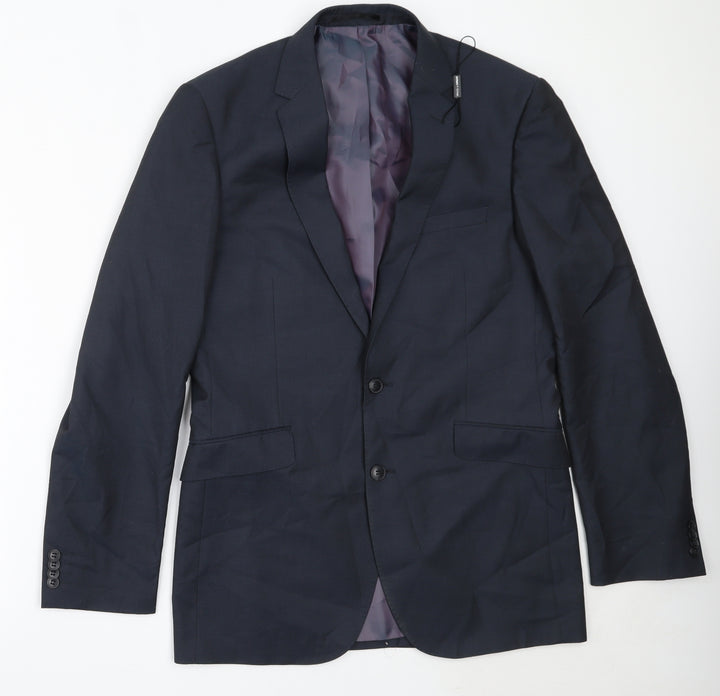 Taylor & Wright Mens Blue Polyester Jacket Blazer Size 38