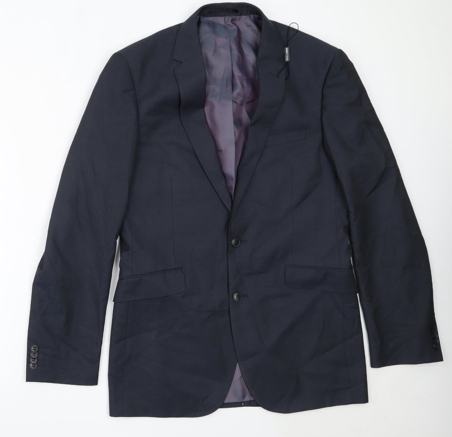Taylor & Wright Mens Blue  Polyester Jacket Blazer Size 38