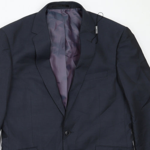 Taylor & Wright Mens Blue  Polyester Jacket Blazer Size 38