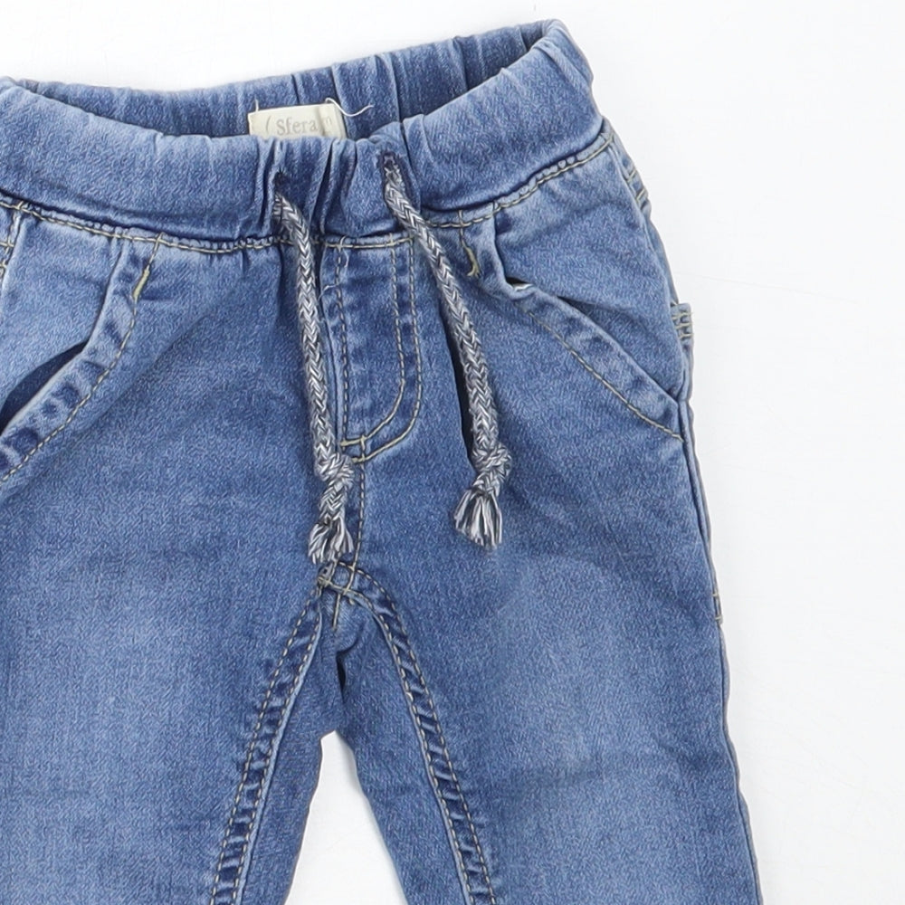 Sfera Boys Blue  Cotton Capri Jeans Size 6-9 Months