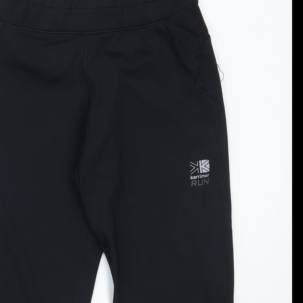 Karrimor Womens Black  Polyester Cropped Leggings Size 12 L18 in Regular