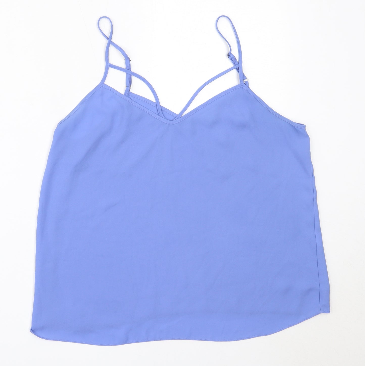 River Island Womens Blue  Polyester Camisole Blouse Size 12 V-Neck