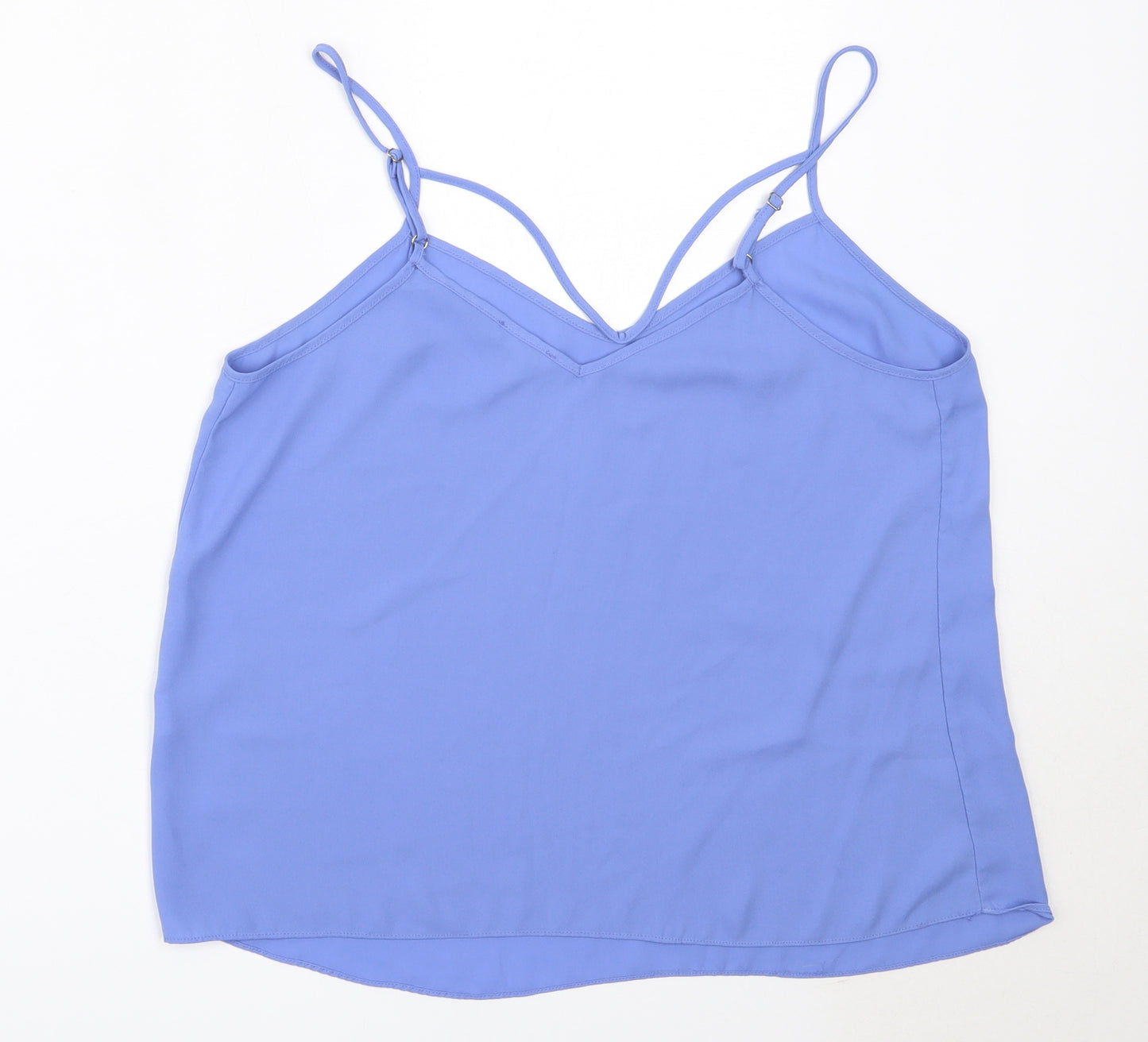 River Island Womens Blue  Polyester Camisole Blouse Size 12 V-Neck