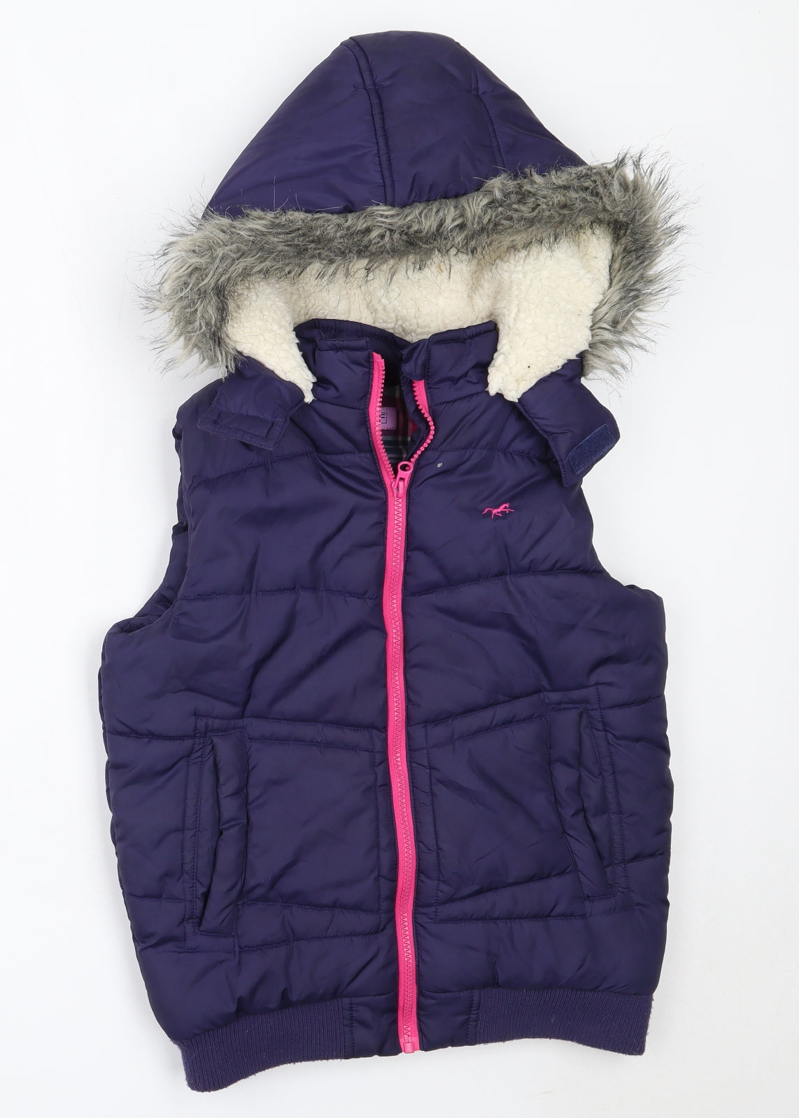 F&F Girls Blue   Gilet Coat Size 11-12 Years