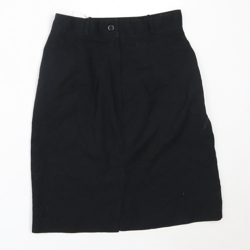 Back to Basix Womens Black  Polyester Straight & Pencil Skirt Size 10