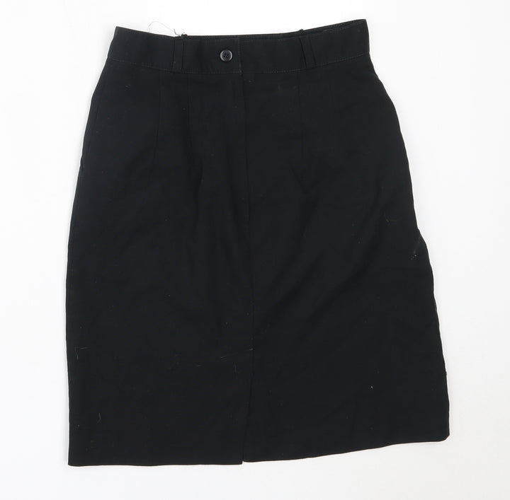 Back to Basix Womens Black  Polyester Straight & Pencil Skirt Size 10