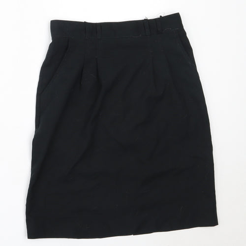 Back to Basix Womens Black  Polyester Straight & Pencil Skirt Size 10