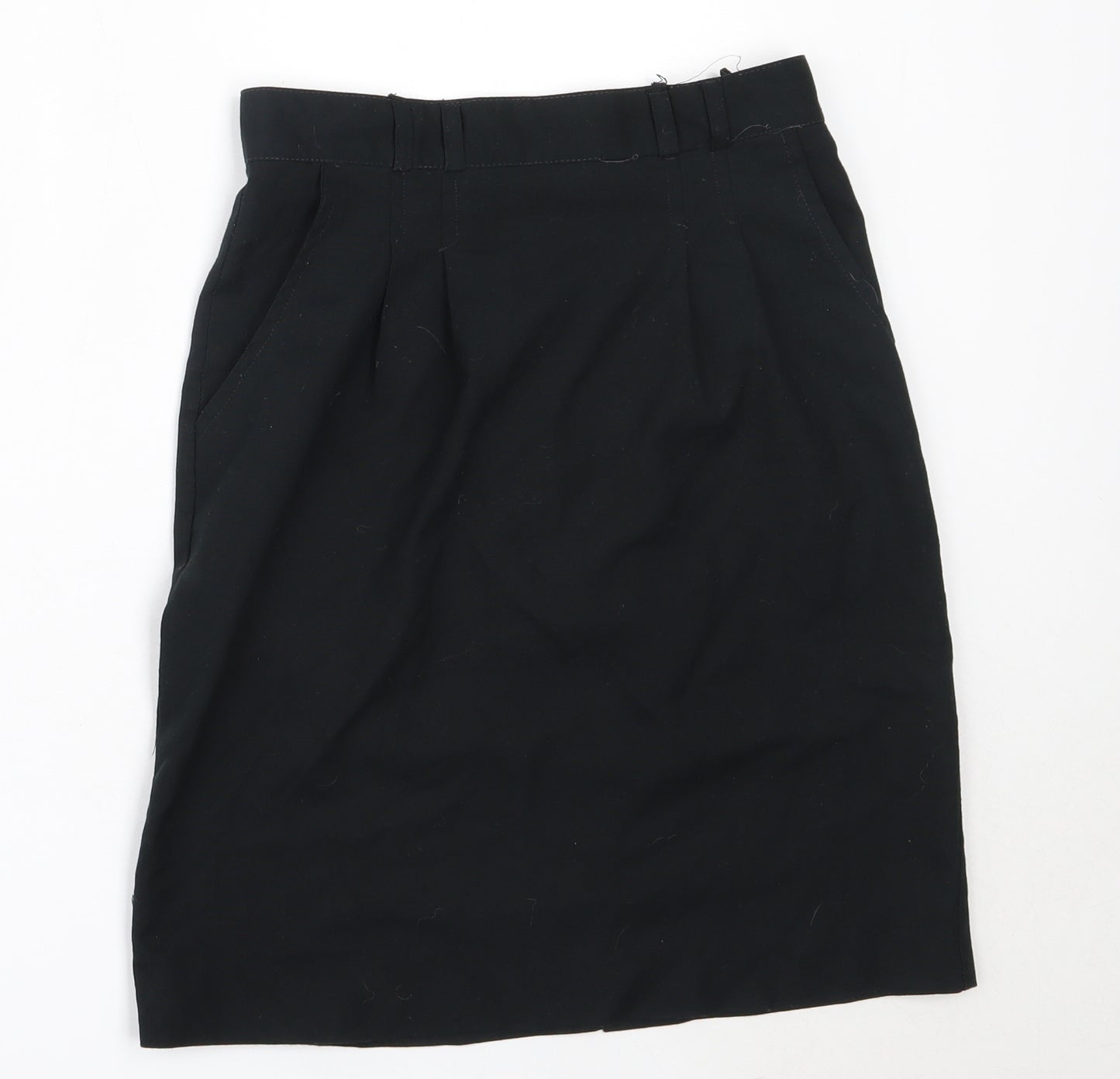 Back to Basix Womens Black  Polyester Straight & Pencil Skirt Size 10